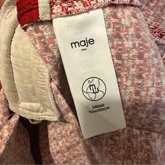 MAJE Renetia Tweed Puff-Sleeve Mini Dress - Picture 12 of 13